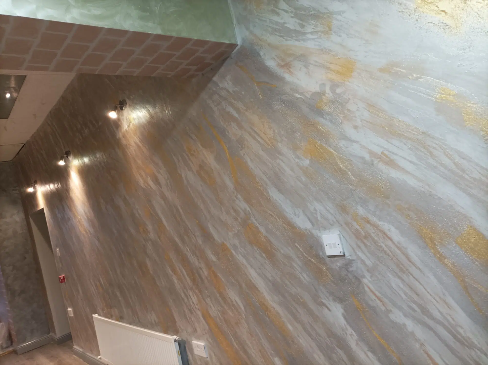 Decomin Blended finishes — Layered decorative concrete and metallic textures
