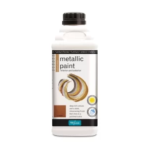 Image of Polyvine Copper Metallic Paint in a litre bottle