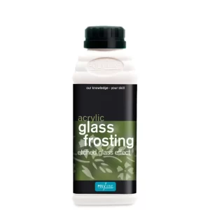 Image of a 500ml bottle of Polyvine Acrylic Glass Frosting A great way to achieve a stunning etched glass effect