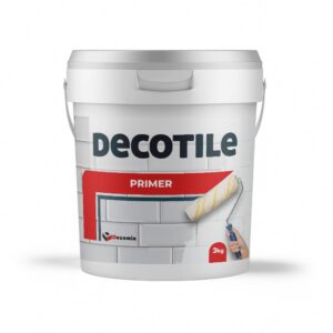 Image of a bucket of Decotile primer for covering existing tiles