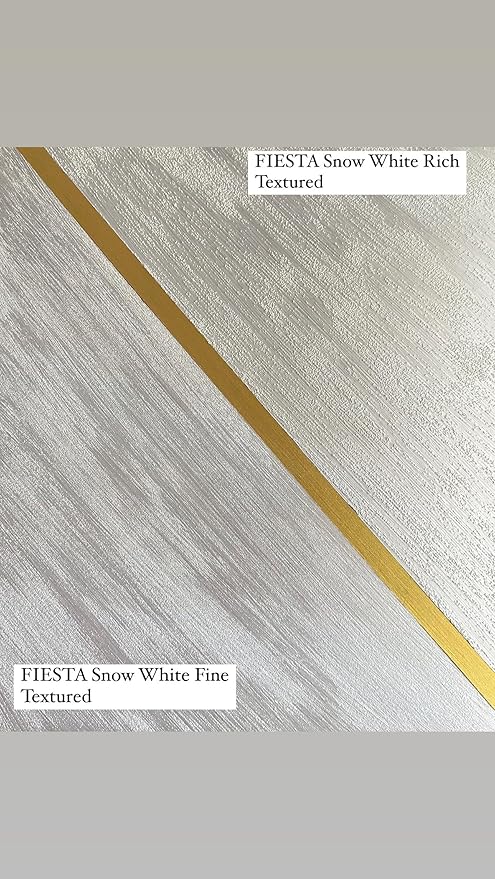 Image of the two texture options, one with fine grain and one with large grain of Decomin Fiesta Snow Art Metallic Art