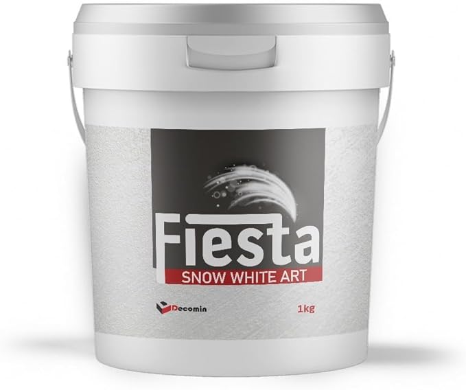 Image of a 2.5kg tub of Fiesta Snow White Metallic Art