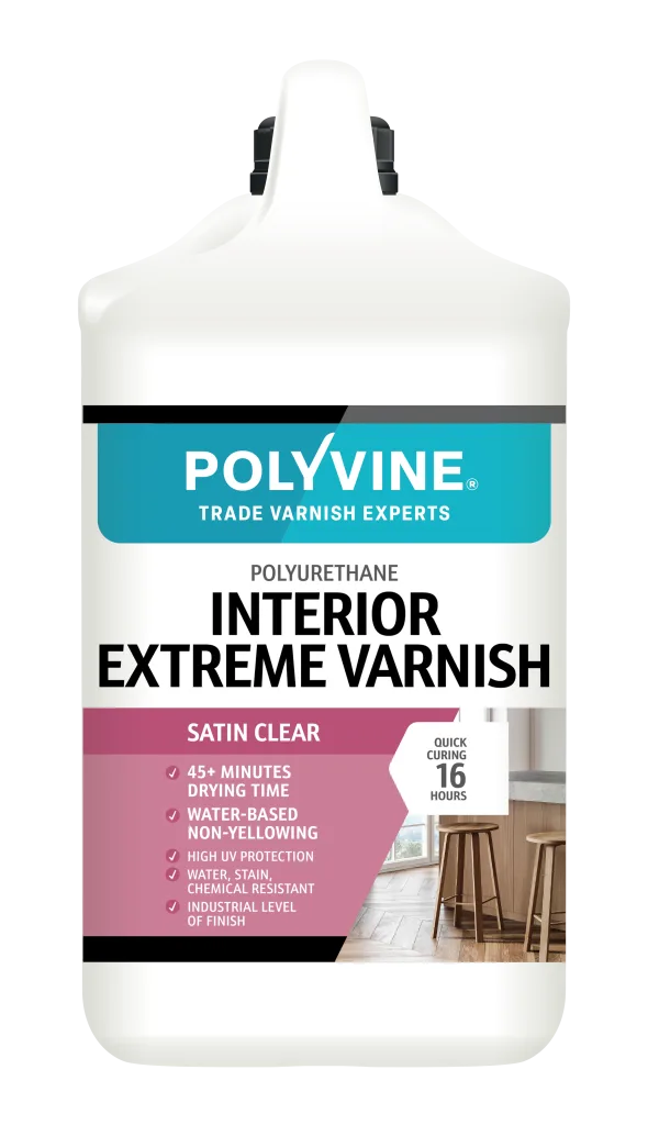 Polyvine Interior Extreme Varnish Satin, official 4 L pack shot