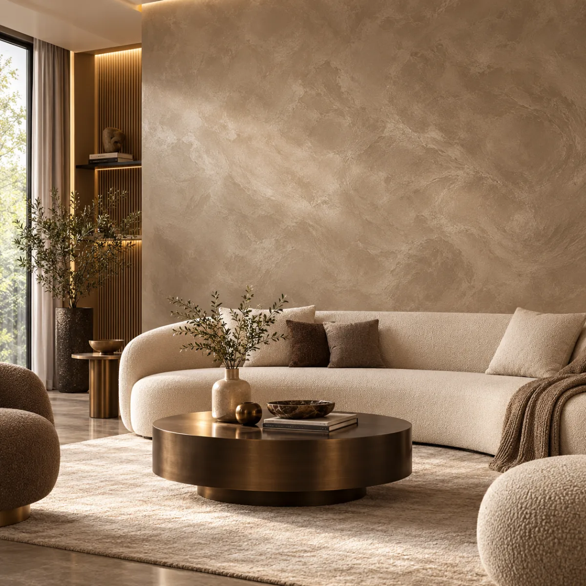 Tornado Velvet Paint · 2.5kg Tornado velvet effect paint in a living room